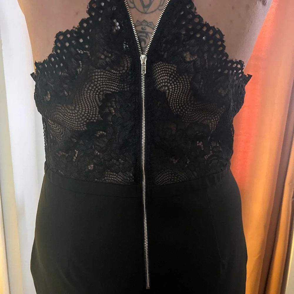 IRIS Black Lace Midi Dress - Picture 1 of 10